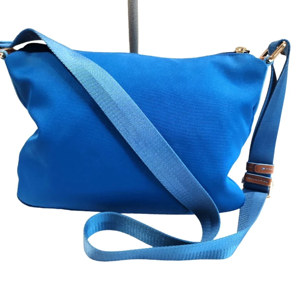Coach F37239 Sawyer  Blue Canvas Crossbody Bag